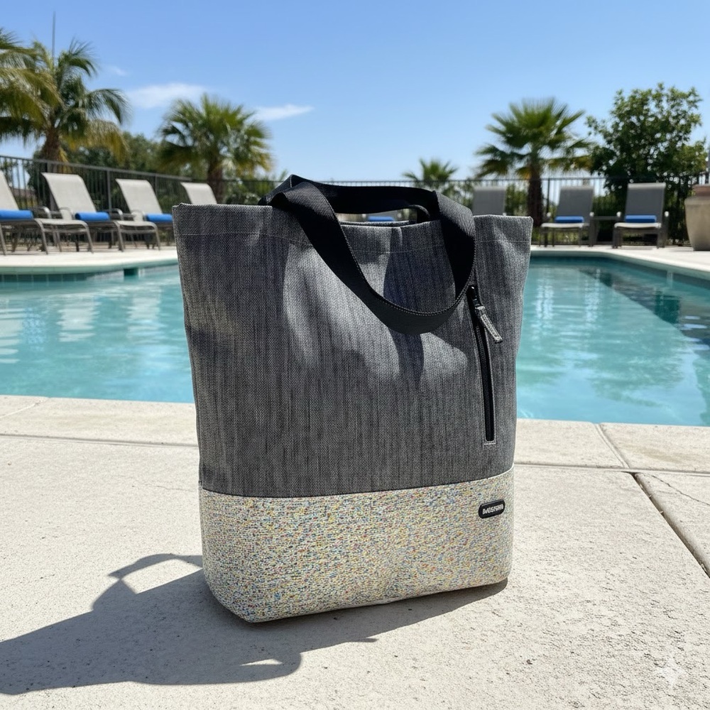 RareForm Cora Tote Stylish Repurposed Billboard Vinyl Boat Bag Laptop Durable